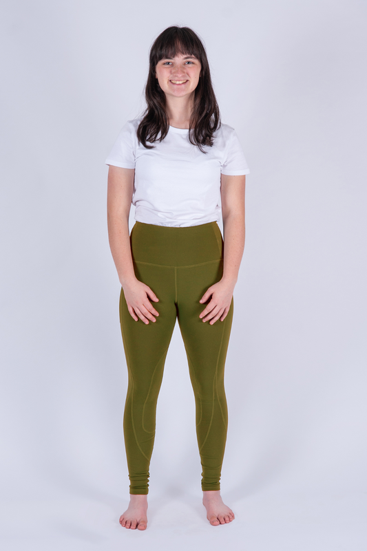 front shot equestrian leggings olive